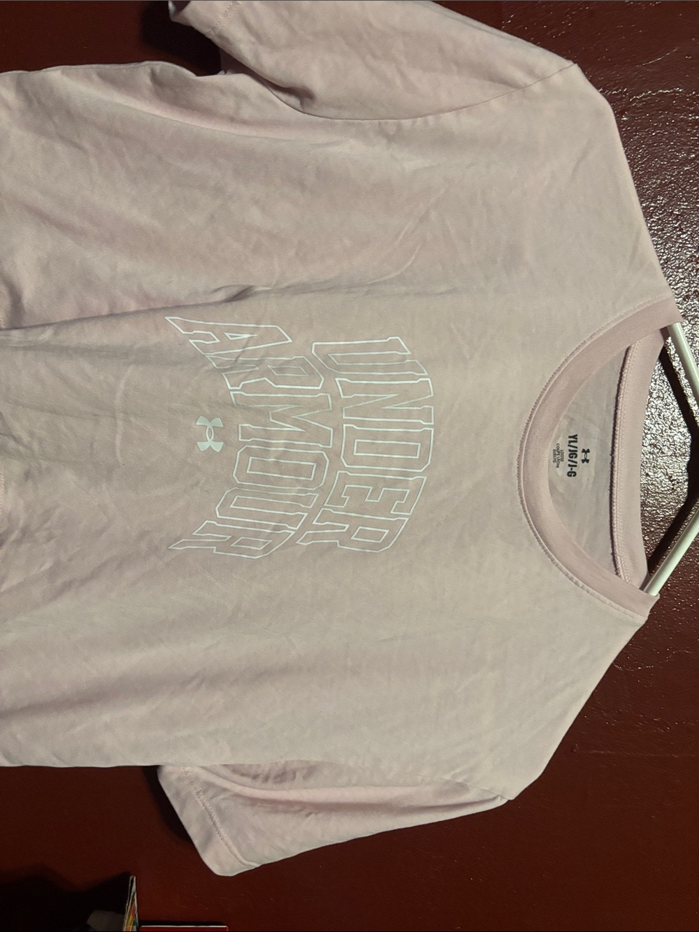 Under Armour Pale Pink Graphic Logo Tee